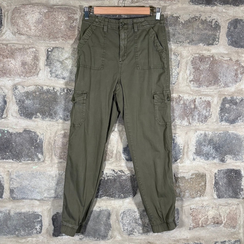 SO High-Rise Jogger Pants Army Green Cargo Pockets Stretch Casual Junior's Small